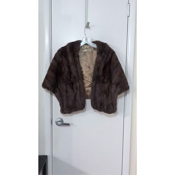 THE FASHION SHOP VINTAGE BROWN MINK STOLE - Picture 2 of 15